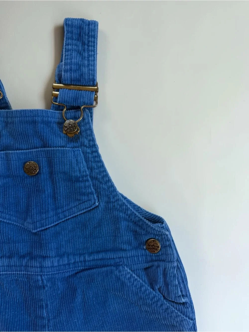 VINTAGE 80s 90s VGUC Classic Cobalt Blue Corduroy Overalls